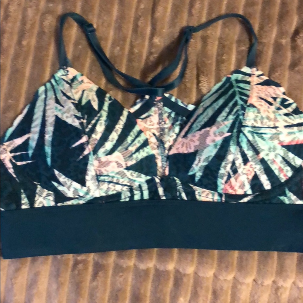Pink brallette teal color